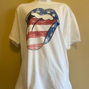 NWOT Patriotic Rolling Stones shirt handmade